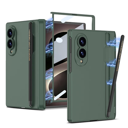 Magnetic Hinge Protective Phone Case With Pen-slot & Stylus & Screen Glass Flim For Galaxy Z Fold8/7/6/5
