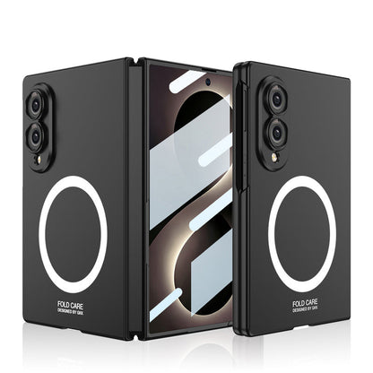 Galaxy Z Fold 8/7/6/5/4 Wide Ultra Fashion Phone Case with Built-In Tempered Glass & Magnetic Coil