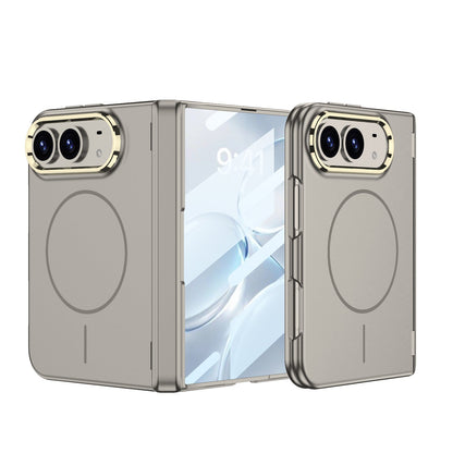 iPhone Ultra - Magnetic Hinge Protection Fashion Cover Built-in Tempered Glass Film & Magnetic Ring