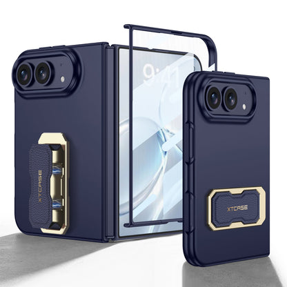 iPhone Ultra | Slim Full‑Coverage Phone Case Built-in Tempered Glass Film & Magnetic Finger‑Ring Grip