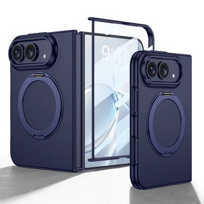iPhone Ultra | Slim Full‑Coverage Phone Case Built-in Tempered Glass Film & 360° Rotatable Magnetic Ring Kickstand