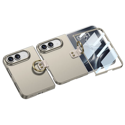 iPhone Ultra | Slim Full‑Coverage Phone Case Built-in Tempered Glass Film & Side Clip‑Style Finger Ring Grip