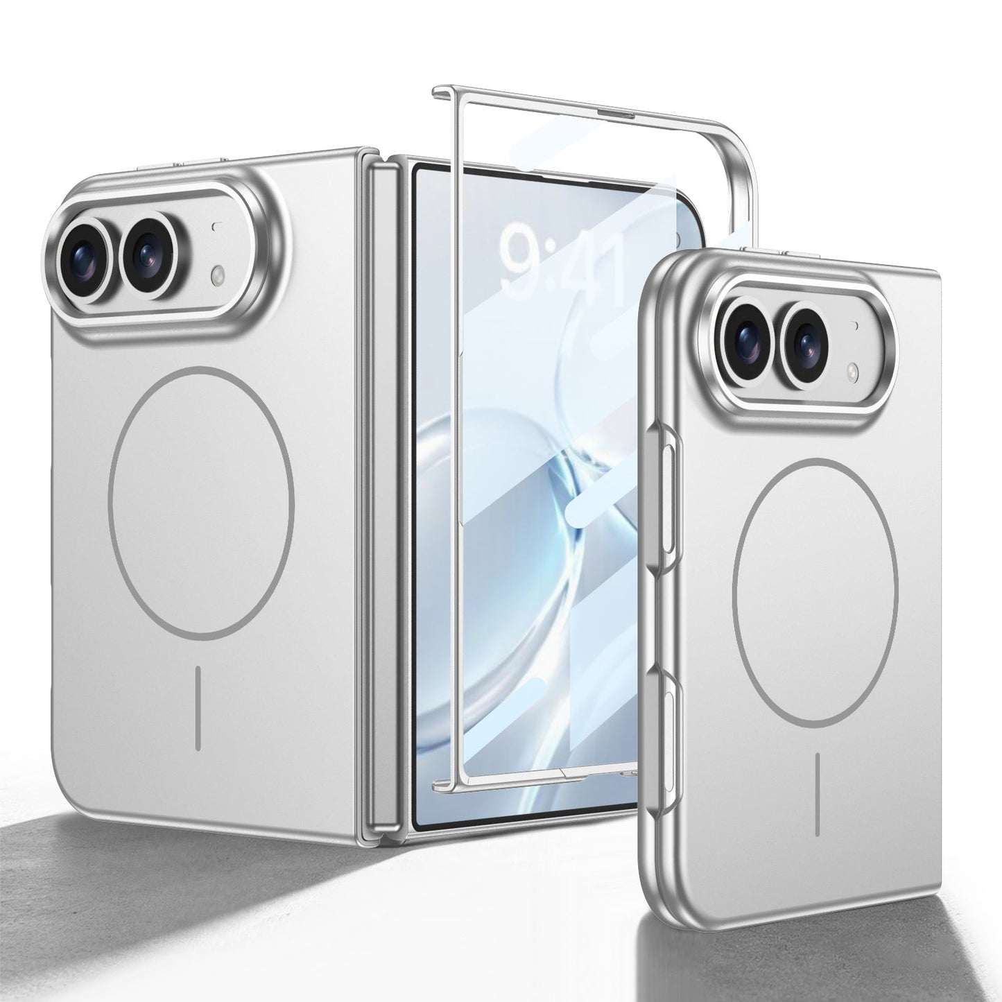iPhone Ultra | Slim Full‑Coverage Phone Case Built-in Tempered Glass Film & Magnetic Ring
