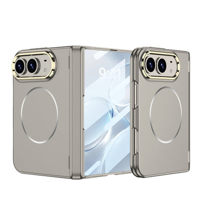 iPhone Ultra - Magnetic Hinge Protection Fashion Cover Built-in Tempered Glass Film & Magnetic Ring