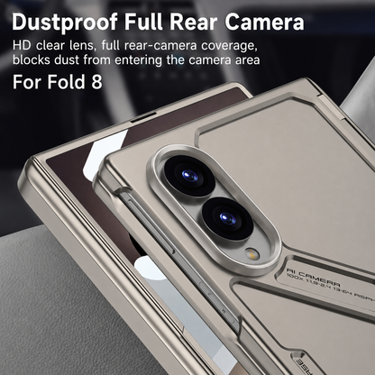 Armor Full-Body Protection Case For Galaxy Z Fold 8 ¨C Hidden Kickstand,Tempered Glass Screen Protector