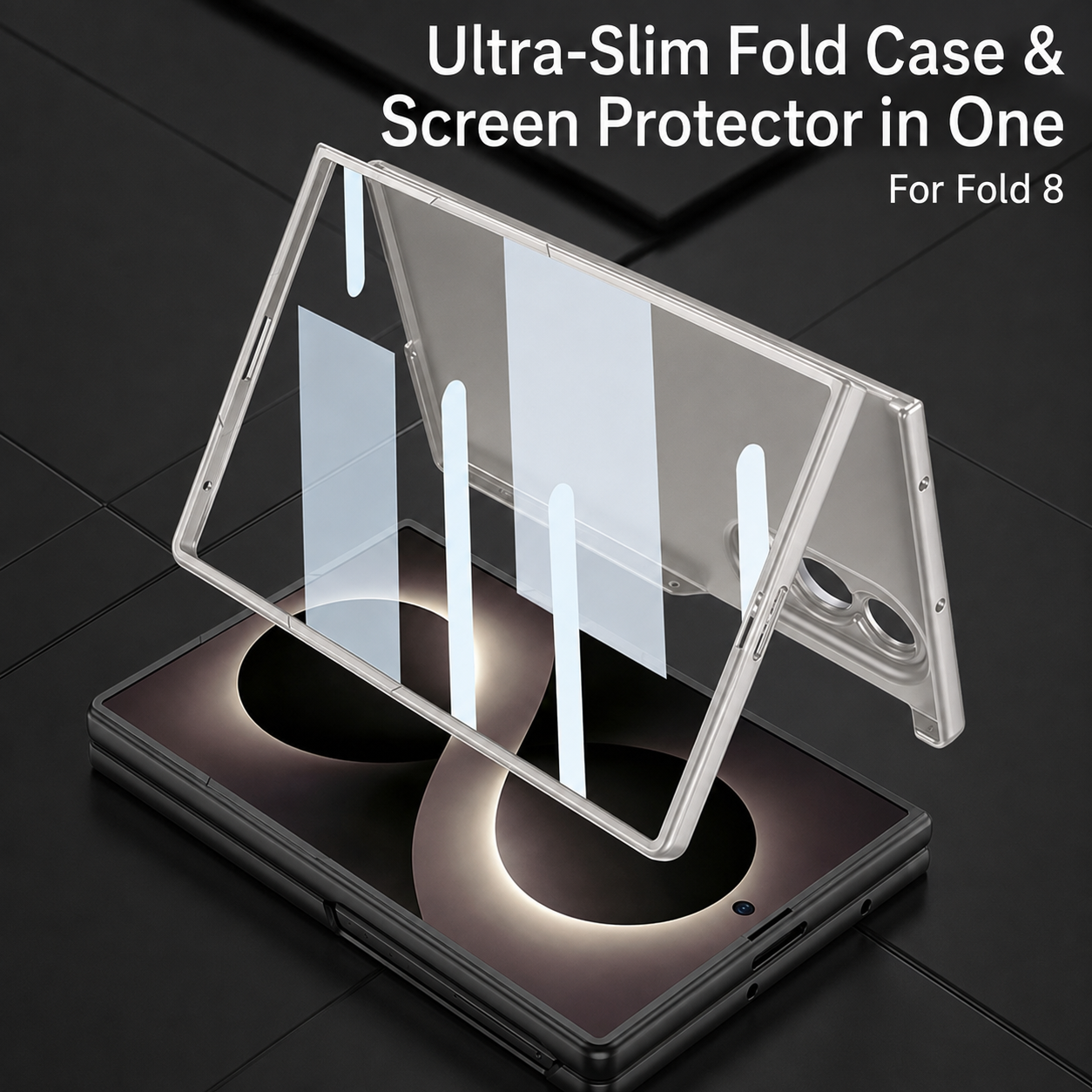 Galaxy Z Fold8 Wide Ultra Fashion Phone Case with Built-In Tempered Glass & Magnetic Coil