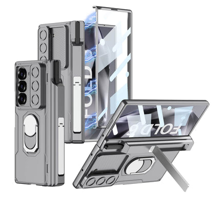 Magnetic Hinge Ring Bracket S Pen Slot Integrated Screen Glass Armor Case for Galaxy Z Fold6