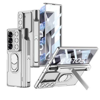 Magnetic Hinge Ring Bracket S Pen Slot Integrated Screen Glass Armor Case for Galaxy Z Fold6