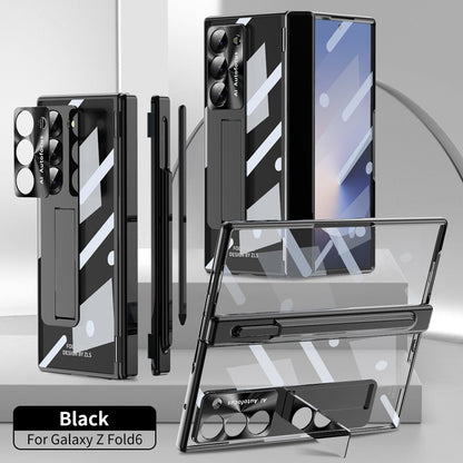 Magnetic Hinge Plating Case For Galaxy Z Fold 7/6/5/4/3 With Double Hinge Protector