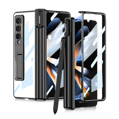 Magnetic Folding Bracket Shatter-Resistant Case For Samsung Galaxy Z Fold5 Fold4 Fold3 5G - Mycasety Mycasety