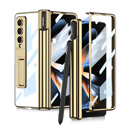 Magnetic Folding Bracket Shatter-Resistant Case For Samsung Galaxy Z Fold5 Fold4 Fold3 5G - Mycasety Mycasety