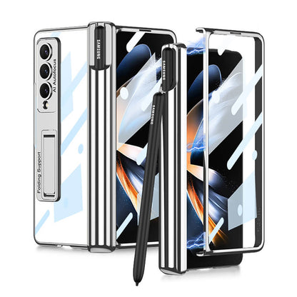 Magnetic Folding Bracket Shatter-Resistant Case For Samsung Galaxy Z Fold5 Fold4 Fold3 5G - Mycasety Mycasety