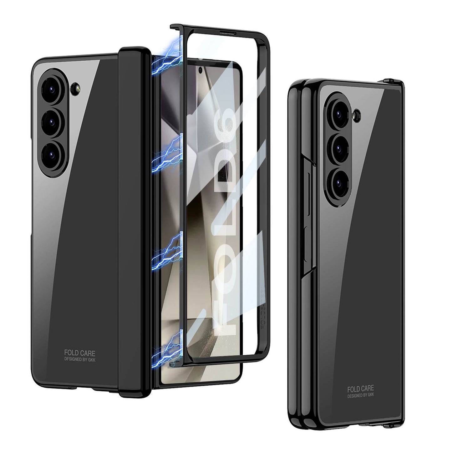 Plating Transparent Magnetic Hinge Screen Integrated Film Case for Galaxy Z Fold6