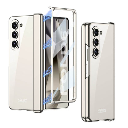 Plating Transparent Magnetic Hinge Screen Integrated Film Case for Galaxy Z Fold6