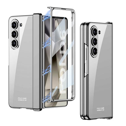 Plating Transparent Magnetic Hinge Screen Integrated Film Case for Galaxy Z Fold6