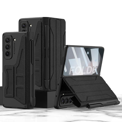 Warrior Leather Holder S Pen Slot Integrated Film Case for Galaxy Z Fold6