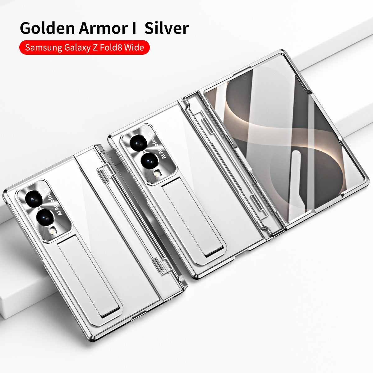 Armor Electroplated Shockproof Phone Case With Screen Protector For Galaxy Z Fold 8/7/6/5/4/3