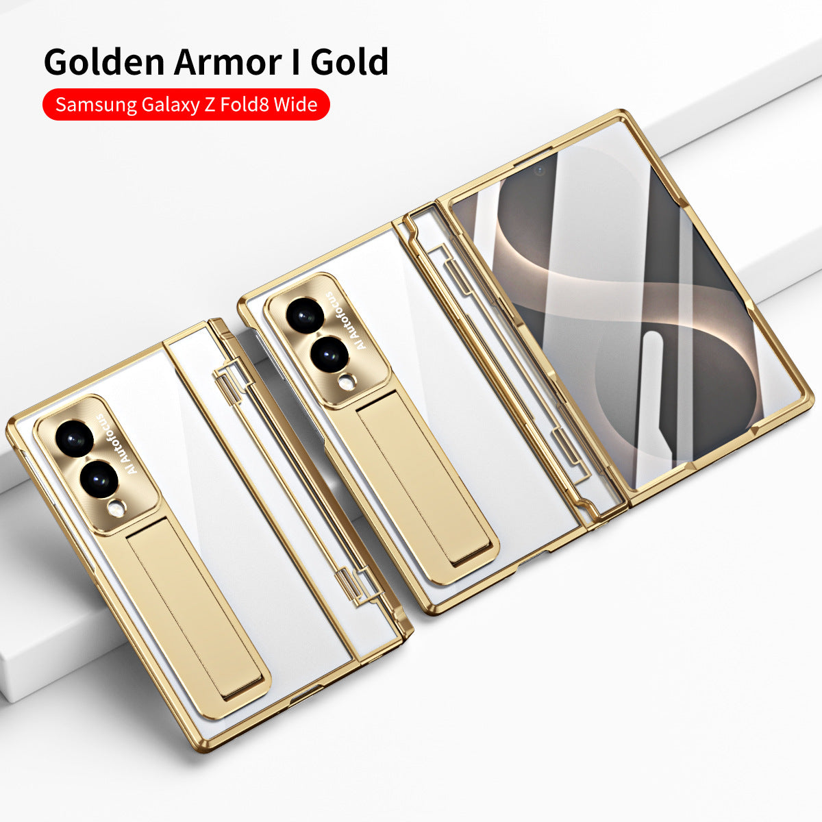 Armor Electroplated Shockproof Phone Case With Screen Protector For Galaxy Z Fold 8/7/6/5/4/3