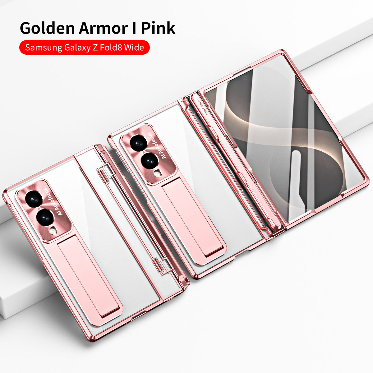 Armor Electroplated Shockproof Phone Case With Screen Protector For Galaxy Z Fold 8/7/6/5/4/3