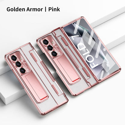 Armor Electroplated Shockproof Phone Case With Screen Protector For Galaxy Z Fold 8/7/6/5/4/3