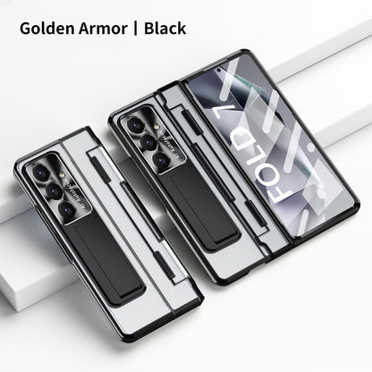 Armor Electroplated Shockproof Phone Case With Screen Protector For Galaxy Z Fold 8/7/6/5/4/3