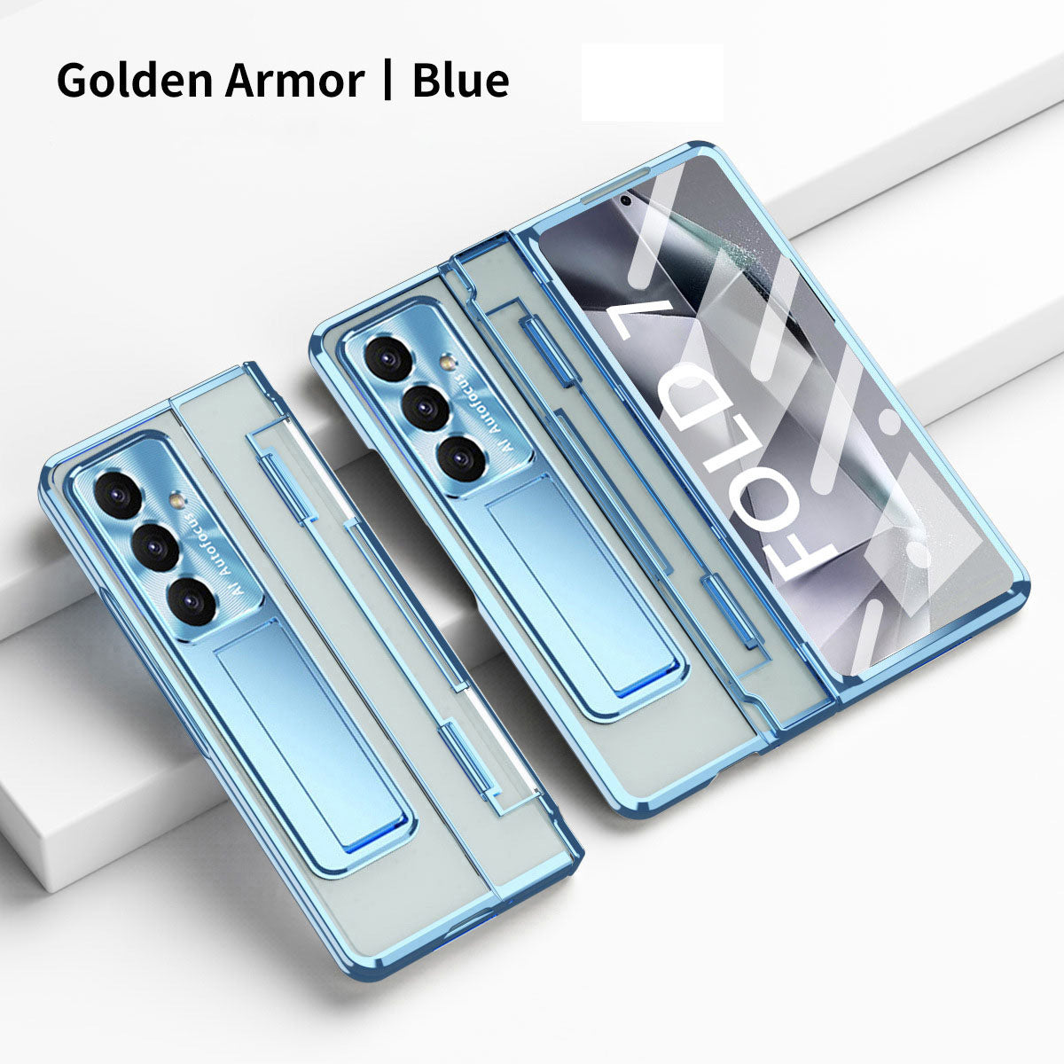 Armor Electroplated Shockproof Phone Case With Screen Protector For Galaxy Z Fold 8/7/6/5/4/3