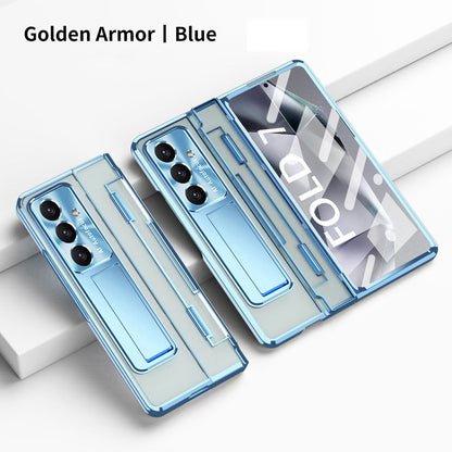 Armor Electroplated Shockproof Phone Case With Screen Protector For Galaxy Z Fold 8/7/6/5/4/3