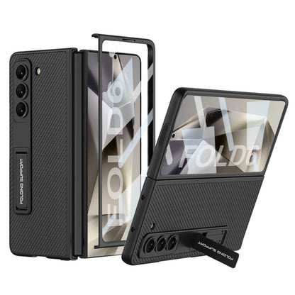 Leather Stand Case with Screen Protector Film for Galaxy Z Fold6