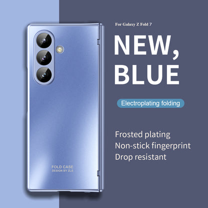 Electroplating Shockproof Phone Case With Back Screen Protector Film For Galaxy Z Fold 7/6/5/4/3