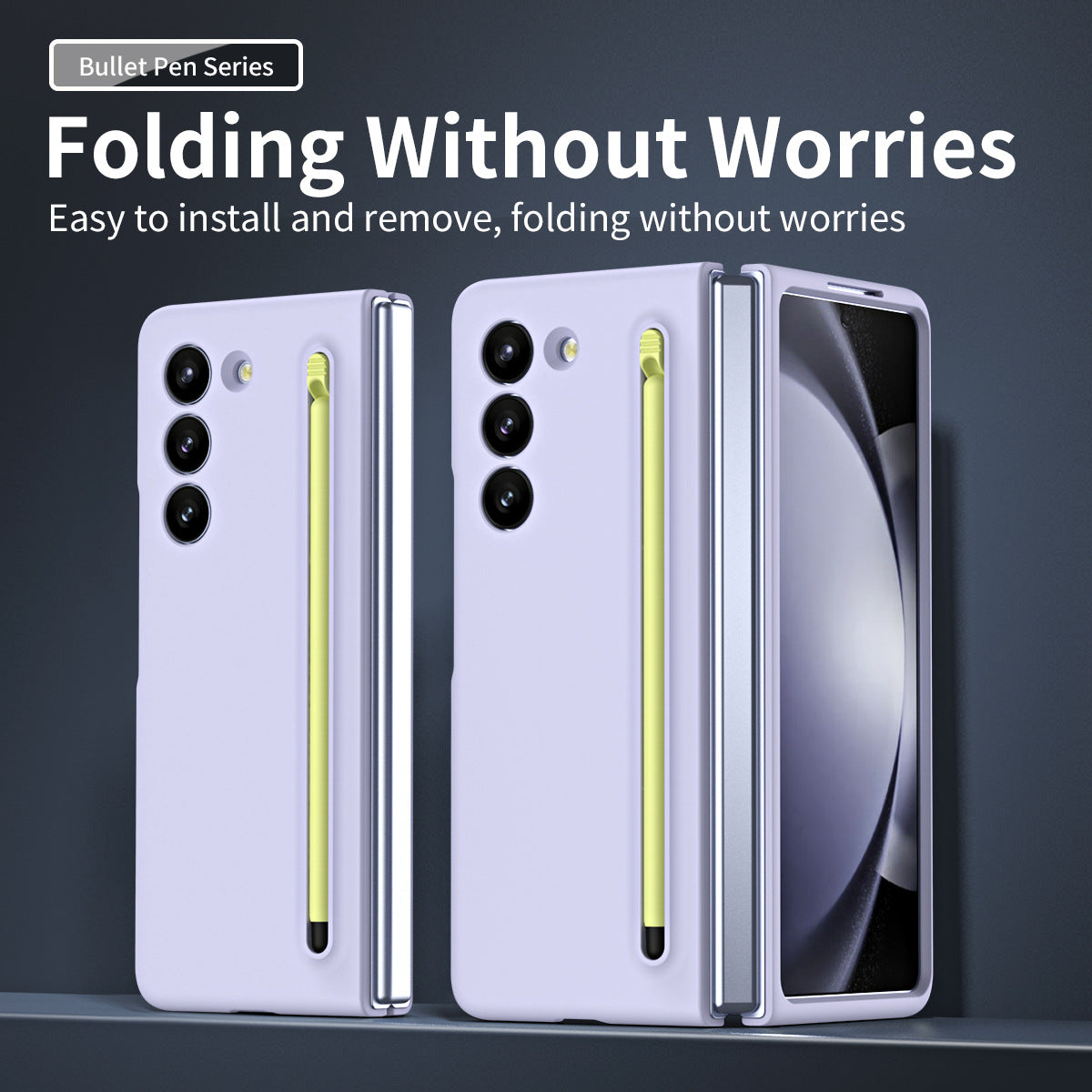 Anti-fall Protective Phone Case With Pen Tray Shell For Galaxy Z Fold 7/6/5/4/3