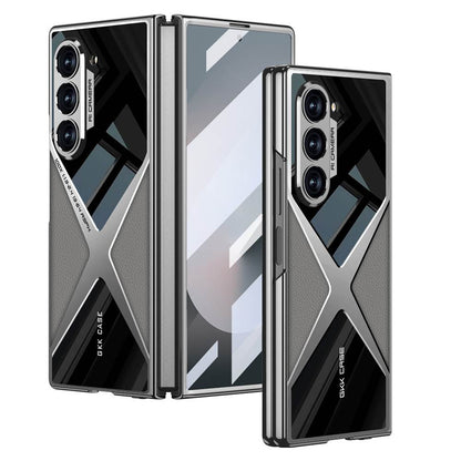 Leather Racing Style Integrated Screen Protector Glass Case for Galaxy Z Fold6