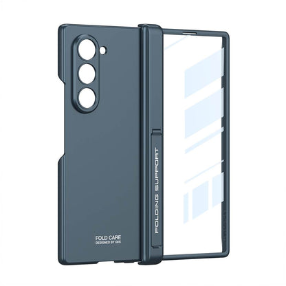 Magnetic Hinge Holder Integrated Screen Glass Matte Case for Galaxy Z Fold6