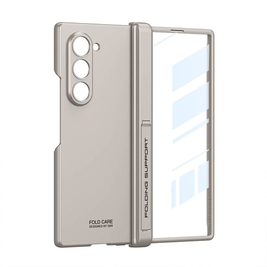 Magnetic Hinge Holder Integrated Screen Glass Matte Case for Galaxy Z Fold6