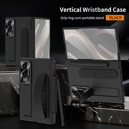 Hinge Pen Box Shockproof Phone Case With Screen Protector & Wristband Holder For Galaxy Z Fold 8/7/6/5/4/3