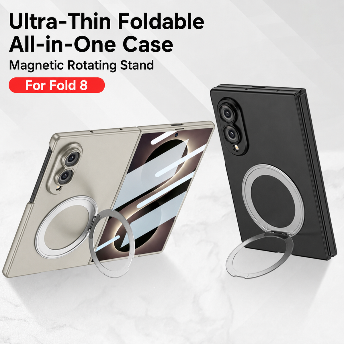 Ultra-thin Shockproof Phone Cover With Ring Holder For Galaxy Z Fold8 Wide Ultra