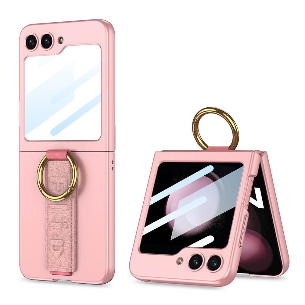 Ring Strap Holder Back Screen Glass Cover for Galaxy Z Flip 3/4/5/6