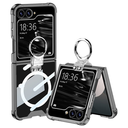 Magnetic Wireless Charging Ring Bracket Shockproof Case for Samsung Galaxy Z Flip 3/4/5/6