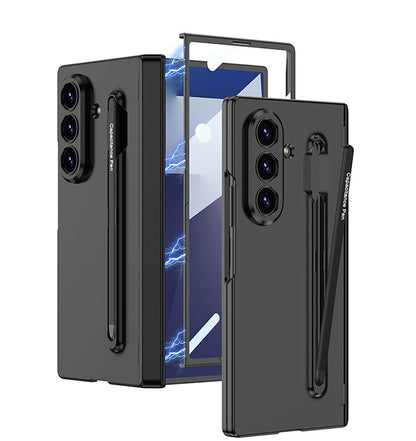 Magnetic Hinge Protective Phone Case With Pen-slot & Stylus & Screen Glass Flim For Galaxy Z Fold8 Wide Ultra