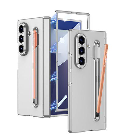 Magnetic Hinge Protective Phone Case With Pen-slot & Stylus & Screen Glass Flim For Galaxy Z Fold8/7/6/5