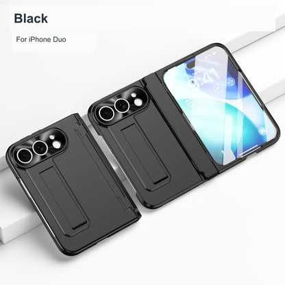 iPhone Duo | Electroplated Kickstand Case with Hinge Protection & Glass Front