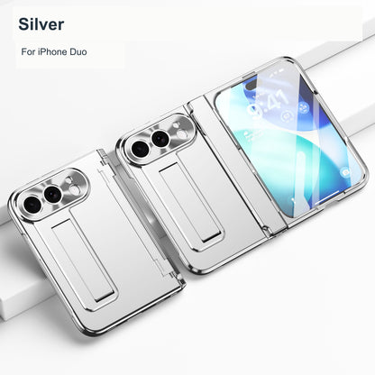 iPhone Duo | Electroplated Kickstand Case with Hinge Protection & Glass Front