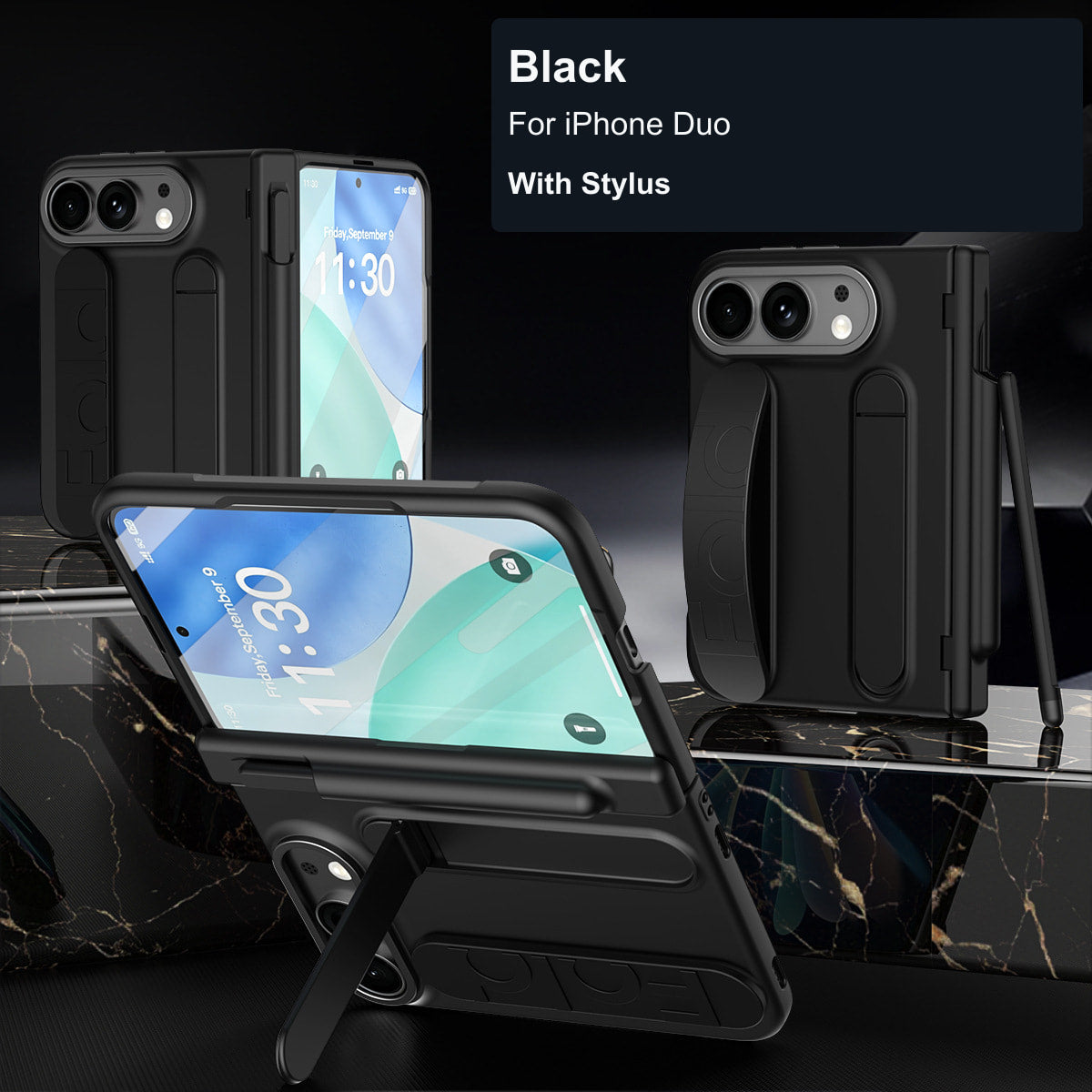 iPhone Duo | Grip Strap Stand Case with Optional Stylus