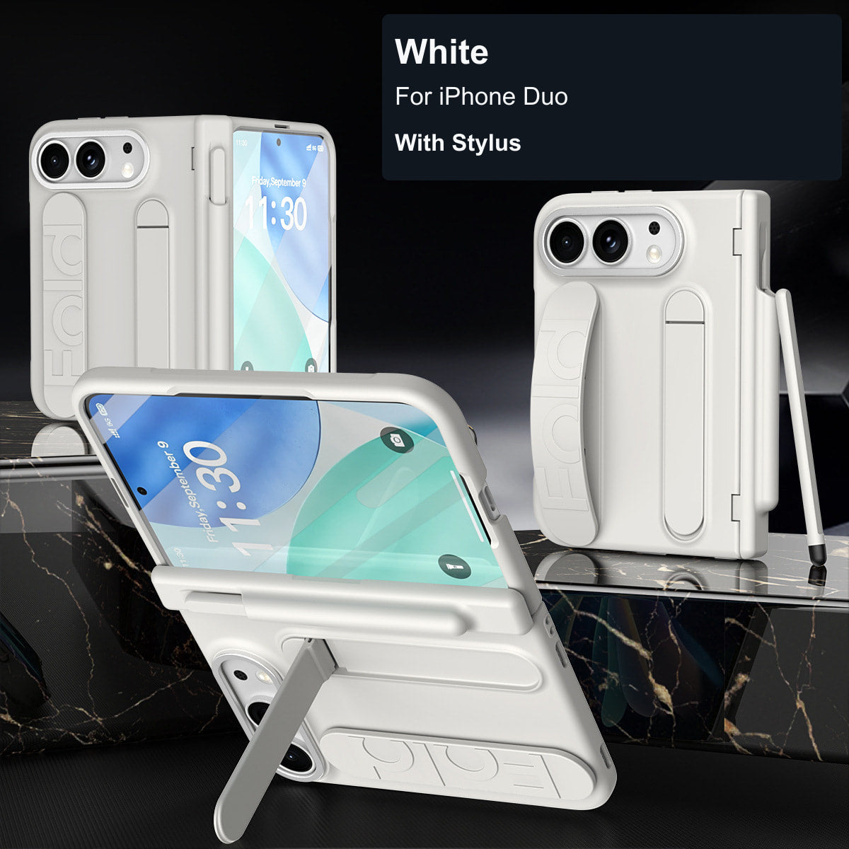 iPhone Duo | Grip Strap Stand Case with Optional Stylus