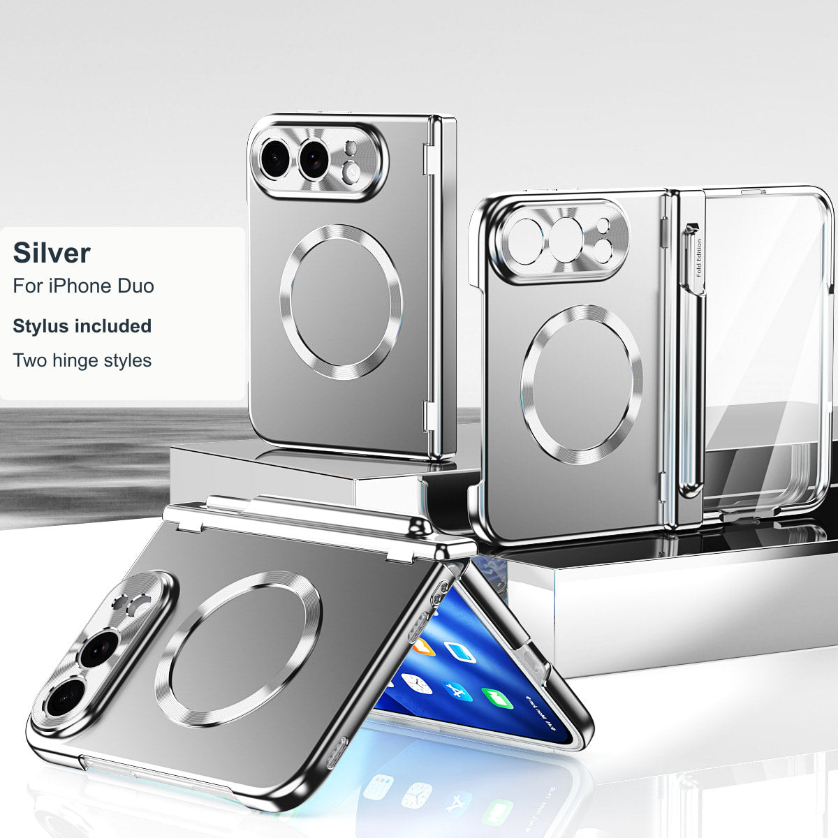 iPhone Duo | Magnetic Case with Stylus & Two Hinge Options