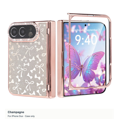 iPhone Duo | Patterned Case with Sparkling Camera Trim & Hinge Protection