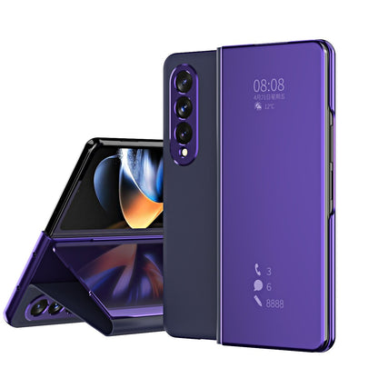 Mirror Clear View Flip Case For Samsung Galaxy Z Fold4 5G - Mycasety Mycasety