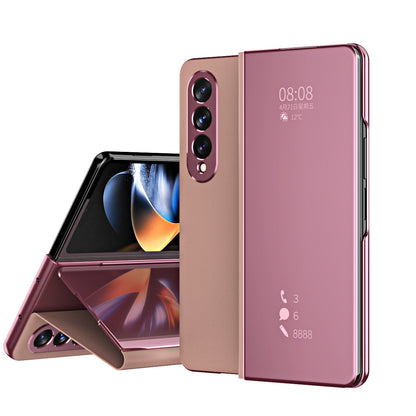 Mirror Clear View Flip Case For Samsung Galaxy Z Fold4 5G - Mycasety Mycasety