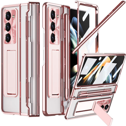 Armor Electroplated Anti-fall Protective Phone Case For Samsung Galaxy Z Fold3/4/5 With Back Screen Glass - Mycasety Mycasety
