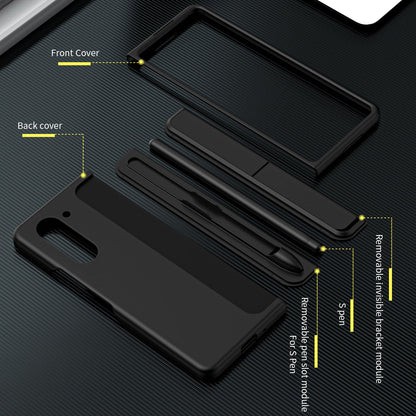 Pen Tray And Bracket 2 in 1 Shockproof Phone Case For Galaxy Z Fold 6/5/4/3