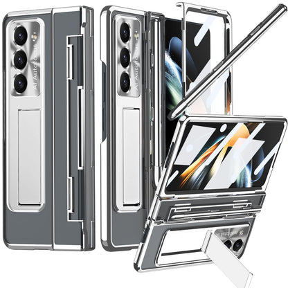 Armor Electroplated Anti-fall Protective Phone Case For Samsung Galaxy Z Fold3/4/5 With Back Screen Glass - Mycasety Mycasety